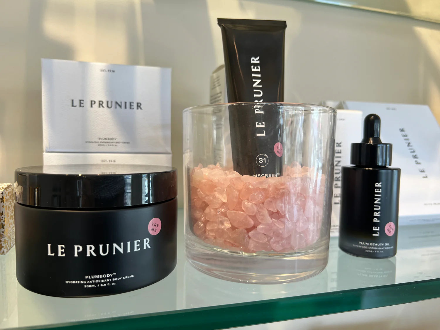 le prunier shelf beauty products
