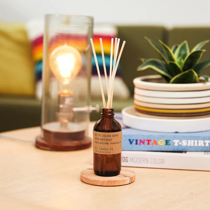 pf candle teakwood and tobacco diffuser Just the Basics fir needle PF Candle Co. Reed Diffuser