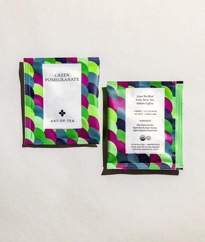 Green Pomegranate Eco Teabag Sachets - Art Of Tea