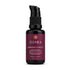 A 30 mL pump bottle of Eliara Luminous Vitality antioxidant protective serum, featuring a dark amber glass bottle, black pump dispenser, and a deep burgundy label with gold and white text.